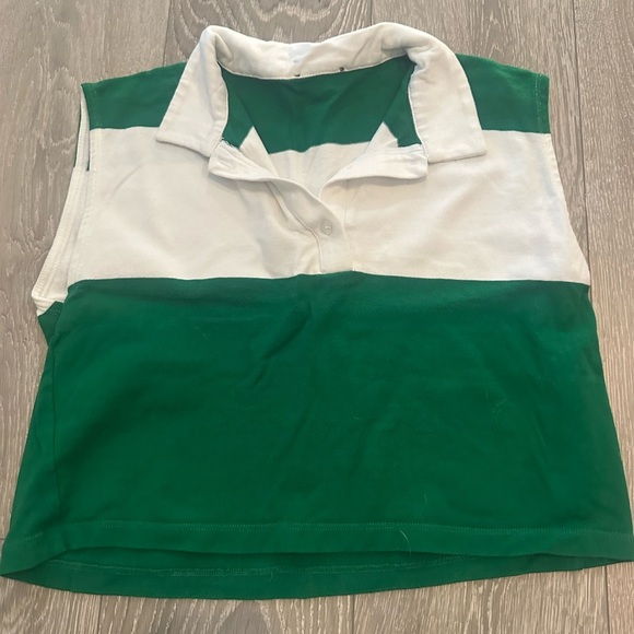Zara Green and White Muscle Tee - Picture 1 of 1